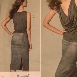 Vogue V1282 Top and Skirt Pattern by Donna Karan By  Size 12-20